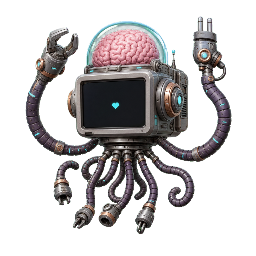 Cog-Bot the keeper, front portrait